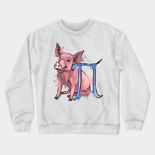 Pig and Pi Crewneck Sweatshirt by Antiope